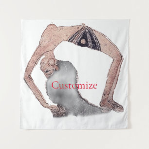 Tenture Pose vintage de Yoga Backbend Thunder_Cove