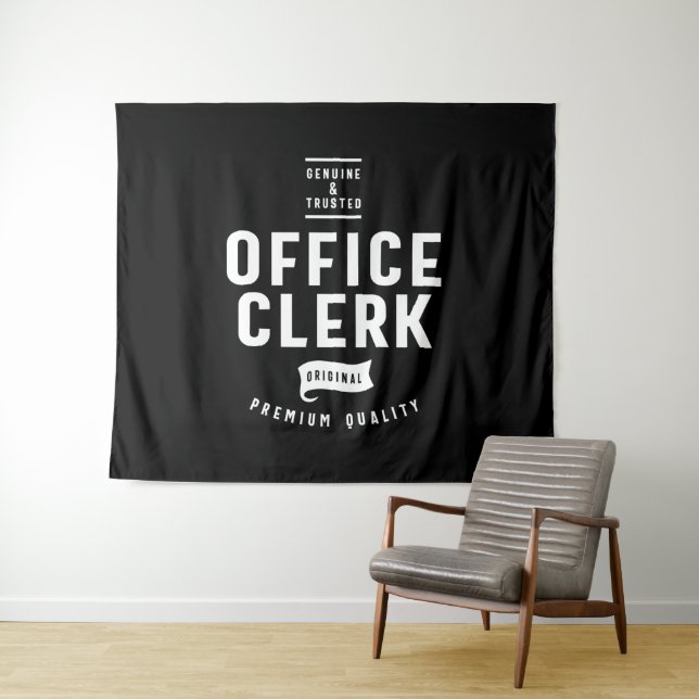 Tenture Poste de commis de bureau Titre cadeau (En situation (horizontale))