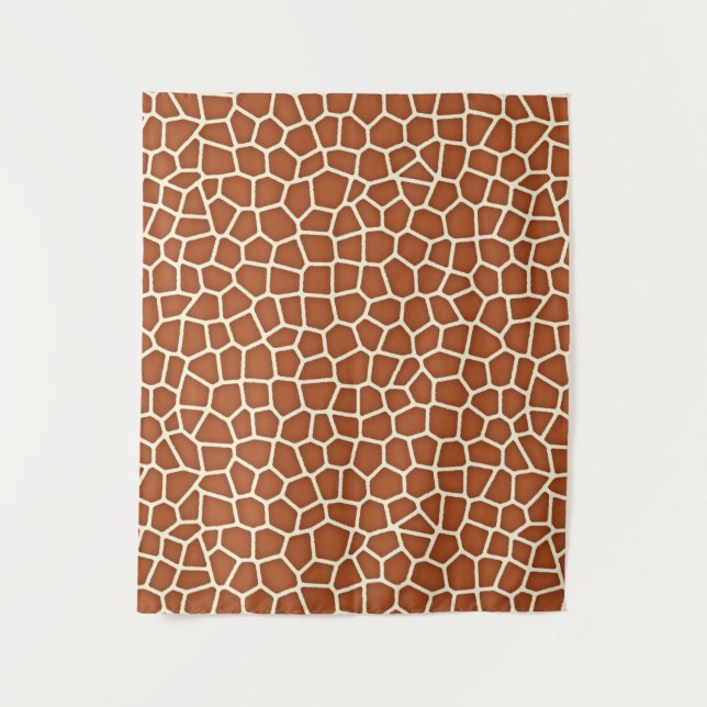 Tenture Poster de animal, Giraffe dans les tons de cuivre  (Devant)