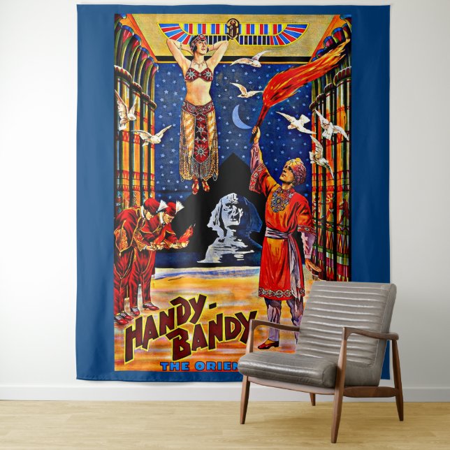 Tenture Poster magicien d'environ 1920 Handy-Bandy (En situation)