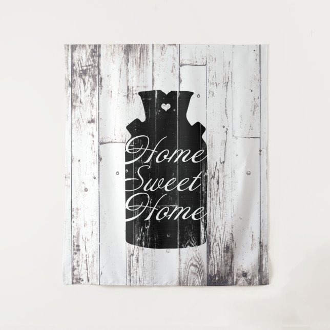 Tenture Pot à lait en bois blanc de ferme Rustique Maison  (Devant)