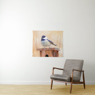 Tenture Poulet sur la peinture d'oiseaux Art original