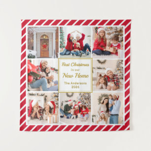Tenture Premier Noël à la maison, multi-photos de famille