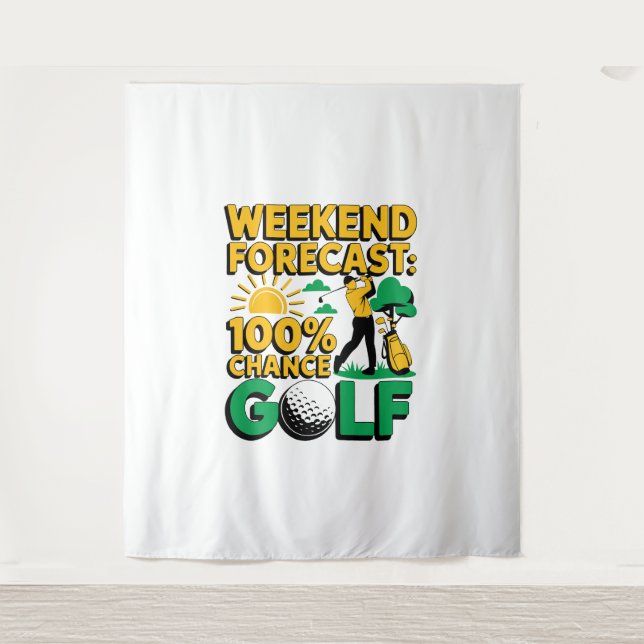 Tenture Prévision de fin de semaine 100% Chance de golf (Devant)