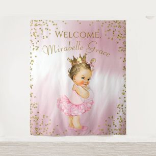 Tenture Princess Ballerina Baby shower En toile de fond Br