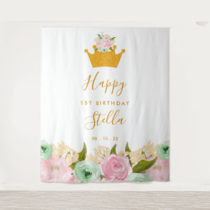 Tenture Princess First Birthday Party Tapestry Arrière-pla