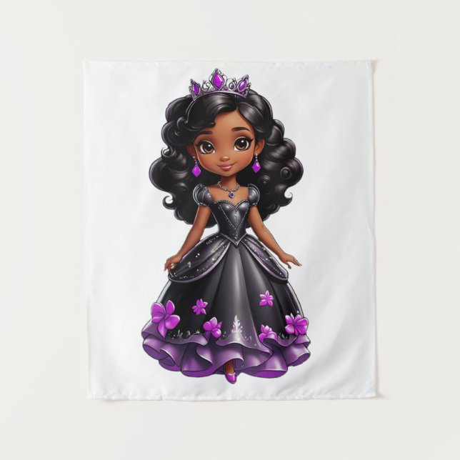 Tenture Princesse Noire (Devant)