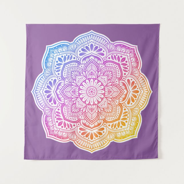 Tenture Prism Flower Mandala Tapestry (Devant)