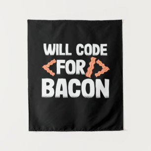 Tenture Programmeur codera pour du bacon