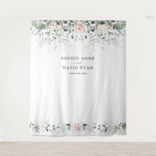 Tenture Prop photo Mariage de verdure rose Floral