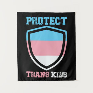 Tenture Protéger les enfants trans