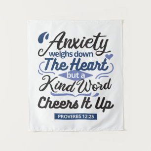 Tenture Proverbes 12:25 Verset de la Bible – Art de mots g