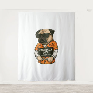 Tenture Pug incroyablement cool – Création de chien à phot
