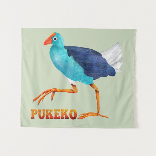Tenture Pukeko (Devant (Horizontal))