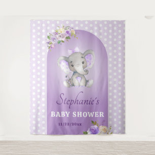 Tenture Purple Lavender Baby Girl Eléphant Douche Sprinkin