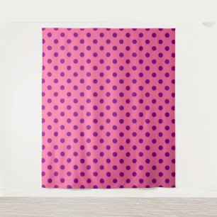 Tenture Purple sur Pois rose Design Motif