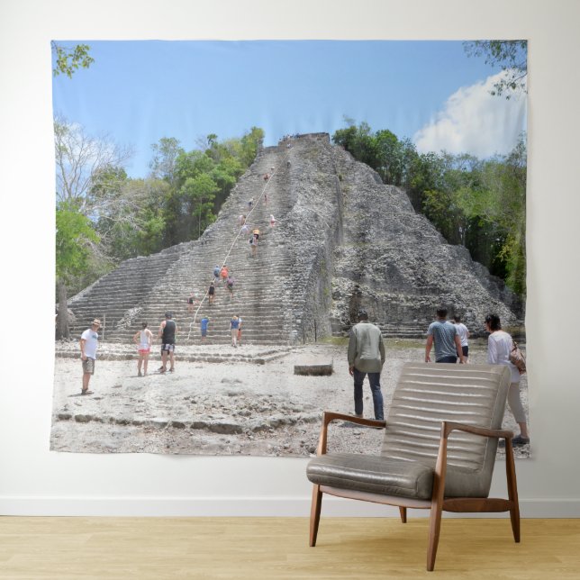 Tenture Pyramide de Coba Ruines Maya Riviera Maya Mexique (En situation (horizontale))