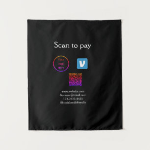 Tenture Q R code venmo scanner pour payer ajouter le logo 