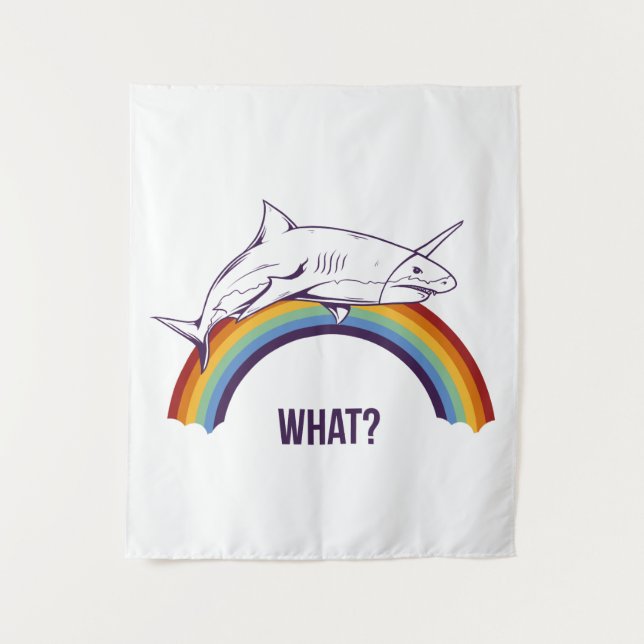 Tenture Quel requin arc-en-ciel (Devant)