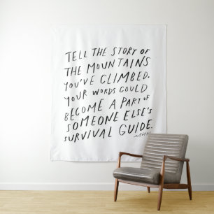 Tenture Racontez votre histoire - citations inspirantes au