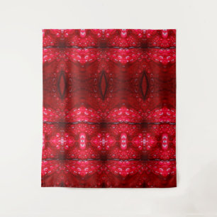 Tenture Rainy Red Petunia Ikat 3