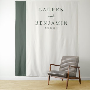 Tenture Rayure minimaliste verte élégante