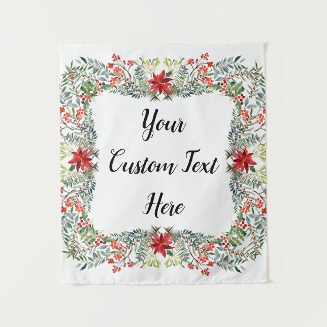 Tenture Réception de mariage de Noël Contexte Photo Booth (Devant)