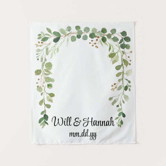 Tenture Réception de mariage de verdure personnalisée Prop (Devant)