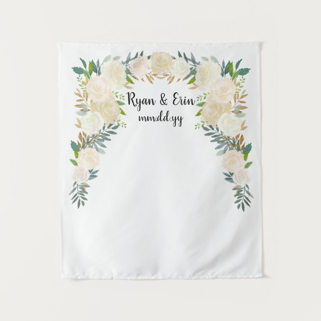 Tenture Réception de mariage d'hiver Contexte Photobooth (Devant)