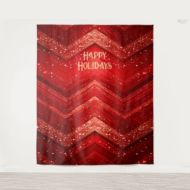 Tenture Red Decorative Holiday Backdrop (Devant)
