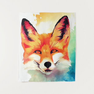Tenture Red Fox Wild Nature Animal Couleur Art Peinture