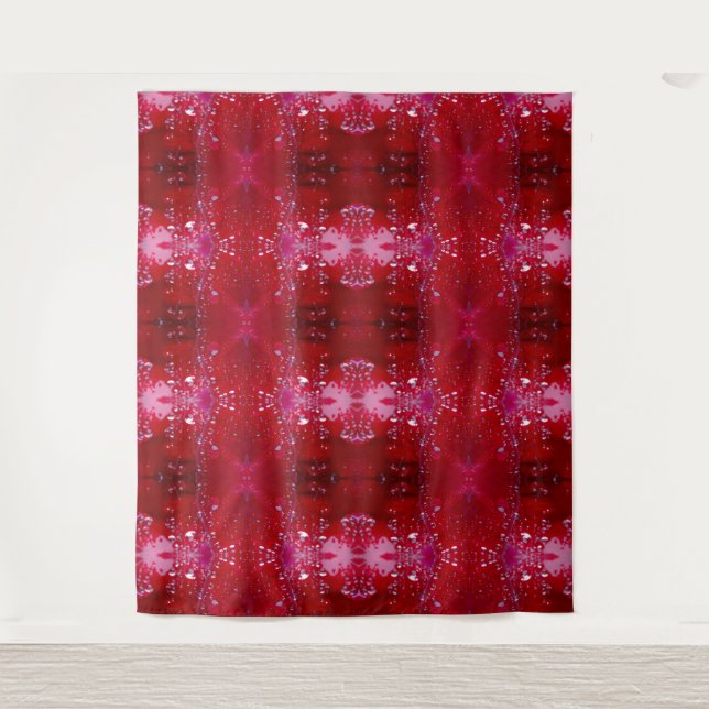 Tenture Red Snapdragon Ikat (Devant)
