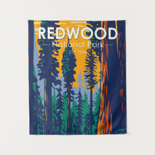 Tenture Redwood National Park Californie Vintage