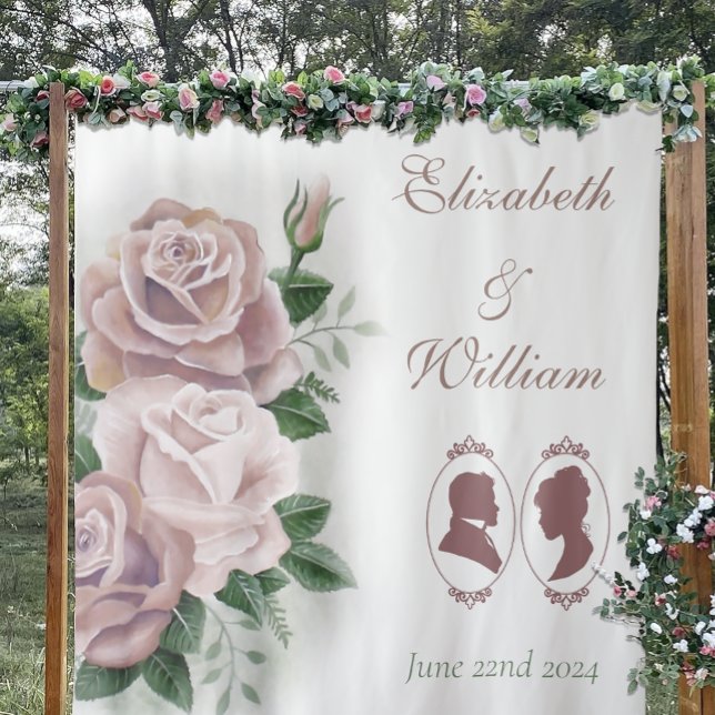 Tenture Regency Bridgerton Rose Roses Cameos (Créateur téléchargé)