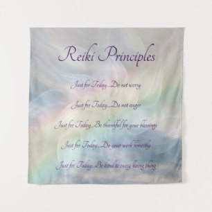Tenture Reiki Principes Rainbow Mandala design