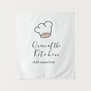 Tenture Reine de la cuisine chef cuisinier ajouter nom cou
