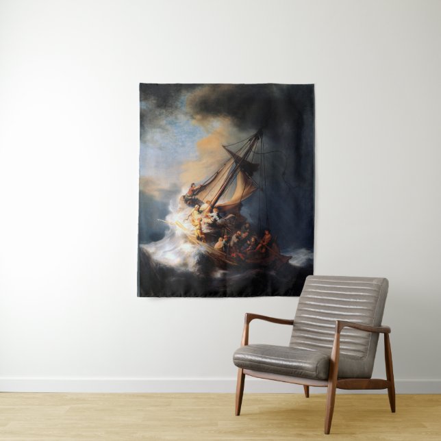 Tenture Rembrandt - La tempête de la mer de Galilée (En situation)