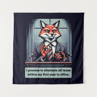Tenture Renard présidentiel - Drôle animal de satire polit