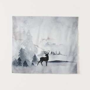 Tenture Rennes dans l'Aquarelle gris sauvage Noël