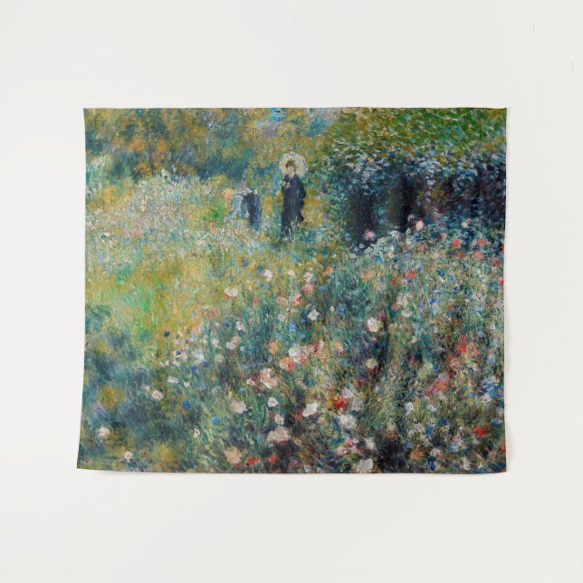 Tenture Renoir - Femme avec un parasol dans un jardin (Devant (Horizontal))