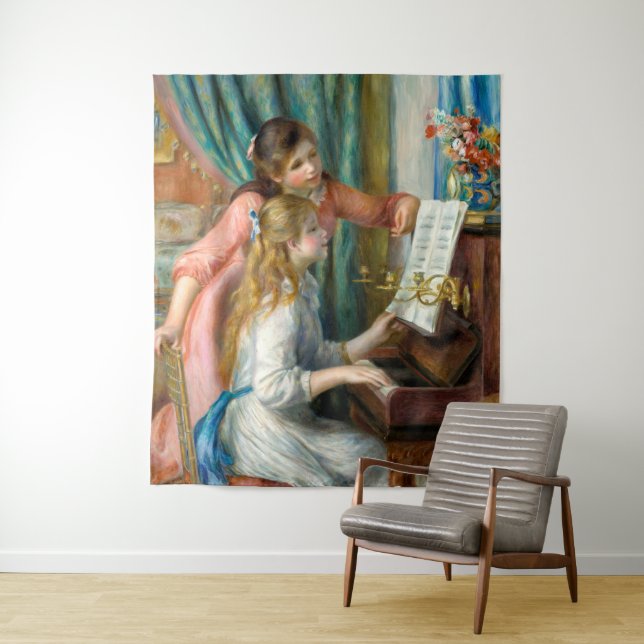 Tenture Renoir Girls at the Piano Impressionism Painting (En situation)