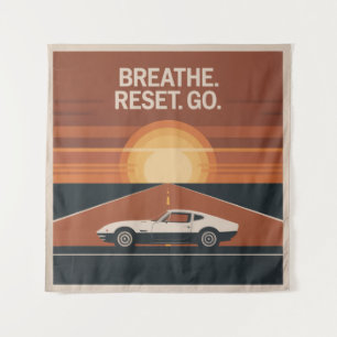 Tenture Respirez. Réinitialisez. Allez