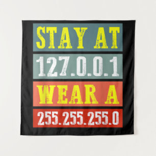 Tenture Restez à la maison Ingénieurs et portez un masque 