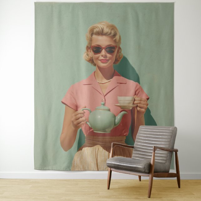 Tenture Retro Chic Tea Party (En situation)