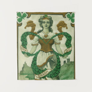 Tenture Rétro - Erin Go Braugh. Vœux de la Saint-Patrick