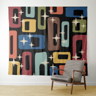 Tenture Retro Mid-Century Moderne Abstrait