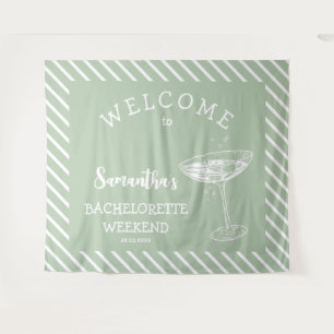 Tenture Retro Moderne verte Bachelorette