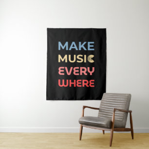 Tenture Retro Music Lover Cadeau - Faites de la musique pa