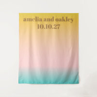 Retro Pastel Gradient Boho Mariage personnalisé fo