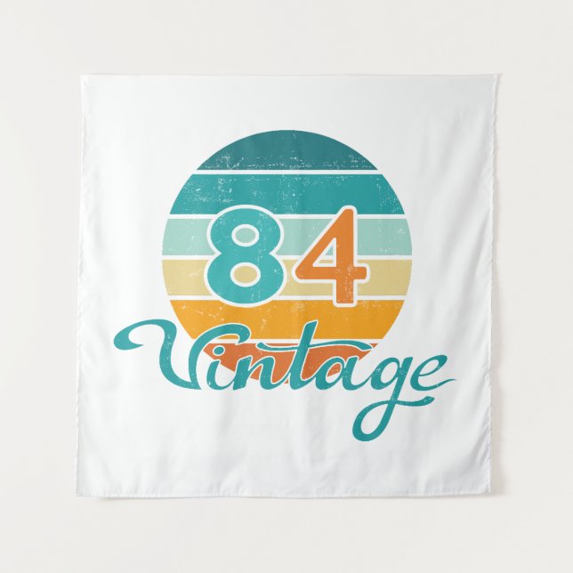 Tenture Retro Sunset 84 Vintage Distressed (Devant)